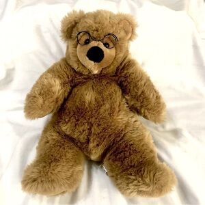 Fancy Zoo Vintage Potbelly Teddy Bear with Spectacles Soft Cuddly size 14”-17”